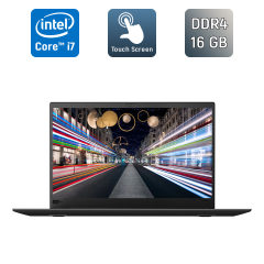 Ультрабук Lenovo ThinkPad x1 Carbon 6th / 14" (1920x1080) IPS Touch / Intel Core i7-8650U (4 (8) ядра по 1.9 - 4.2 GHz) / 16 GB DDR4 / 512 GB SSD / Intel UHD Graphics 620 / WebCam / Fingerprint / Windows 10