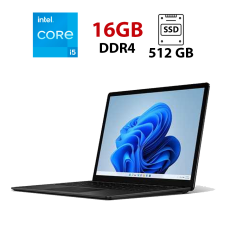 Ультрабук Microsoft Surface laptop 4 Model 1951 / 13.5" (2256x1504) IPS Touch / Intel Core i5-1145G7 (4 (8) ядра по 2.6 - 4.4 GHz) / 16 GB DDR4 / 512 GB SSD M.2 / Intel Iris Xe Graphics / WebCam