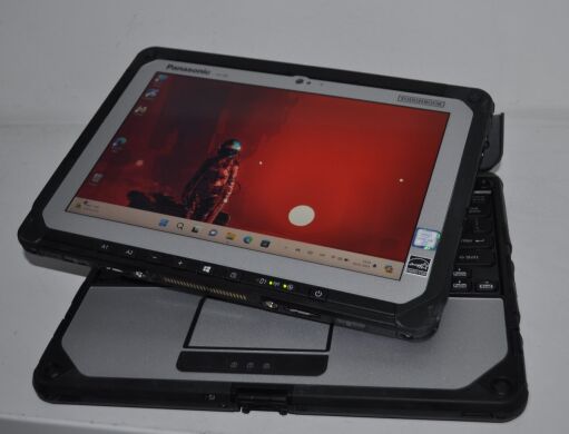 Защищенный нетбук-трансформер Panasonic Toughbook CF-20 MK2 / 10.1" (1920x1200) IPS Touch / Intel Core m5-6Y57 (2 (4) ядра по 1.1 - 2.8 GHz) / 8 GB DDR3 / 120 GB SSD / Intel HD Graphics 615 / WebCam 2 MP + 8 MP / Windows 11 Pro