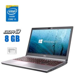 Ноутбук Fujitsu LifeBook E754 / 15.6" (1366x768) TN / Intel Core i5-4300M (2 (4) ядра по 2.6 - 3.3 GHz) / 8 GB DDR3 / 120 GB SSD / Intel HD Graphics 4600 / HDMI