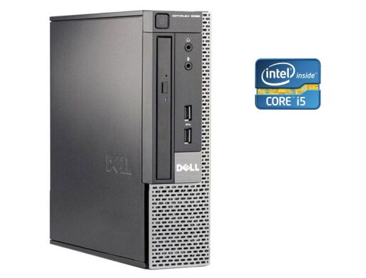 Неттоп Б-клас Dell Optiplex 9020 USFF / Intel Core i5-4590S (4 ядра по 3.0 - 3.7 GHz) / 4 GB DDR3 / 120 GB SSD / Intel HD Graphics 4600 / DVD-RW Неттоп Б-клас Dell Optiplex 9020 USFF / Intel Core i5-4590S (4 ядра по 3.0 - 3.7 GHz) / 4 GB DDR3 / 120 GB SSD / Intel HD Graphics 4600 / DVD-RW