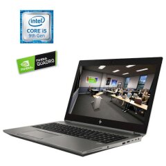 Мобільна робоча станція HP ZBook 15 G6 / 15.6" (1920x1080) UWVA / Intel Core i5-9300H (4 (8) ядра по 2.4 - 4.1 GHz) / 16 GB DDR4 / 256 GB SSD M.2 / nVidia Quadro T1000, 4 GB GDDR5, 128-bit / WebCam / Win 10 Pro