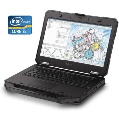 Защищенный ноутбук Б-класс Dell Latitude 5414 Rugged / 14" (1366x768) TN / Intel Core i5-6300U (2 (4) ядра по 2.4 - 3.0 GHz) / 8 GB DDR4 / 256 GB SSD / Intel HD Graphics 520 / WebCam / Win 10 Pro