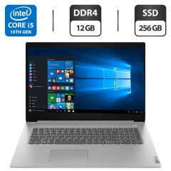 Ноутбук Б-класс Lenovo IdeaPad 3 17IIL05 / 17.3" (1600x900) TN / Intel Core i5-1035G1 (4 (8) ядра по 1.0 - 3.6 GHz) / 12 GB DDR4 / 256 GB SSD / nVidia GeForce MX330, 2 GB GDDR5, 64-bit / WebCam / Windows 10 лицензия