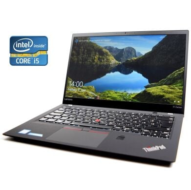 Ультрабук Lenovo ThinkPad X1 Carbon G5 / 14" (1920x1080) IPS / Intel Core i5-7200U (2 (4) ядра по 2.5 - 3.1 GHz) / 8 GB DDR3 / 256 GB SSD / Intel HD Graphics 620 / WebCam / Win 10 Pro