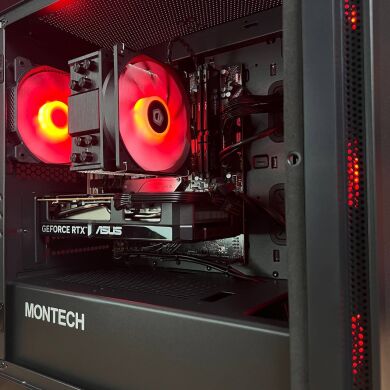 Збірка під замовлення: новий ігровий ПК Montech Air 100 ARGB Black Tower / AMD Ryzen 5 7500F (6 (12) ядер по 3.7 - 5.0 GHz) / 32 GB DDR5 / 1000 GB SSD M.2 / nVidia GeForce RTX 5060, 8 GB GDDR7, 128-bit / 650W