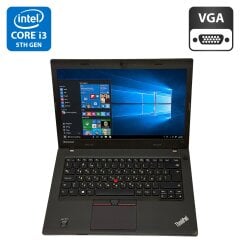 Ноутбук Б-класс Lenovo ThinkPad L450 / 14" (1366x768) TN / Intel Core i3-5005U (2 (4) ядра по 2.0 GHz) / 8 GB DDR3 / 500 GB HDD / Intel HD Graphics 5500 / WebCam / Windows 10 Pro