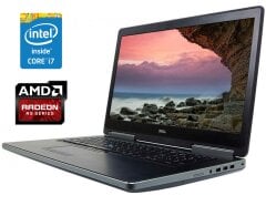 Ігровий ноутбук Dell Precision 7710 / 17.3" (1920x1080) IPS / Intel Core i7-6820HQ (4 (8) ядра по 2.7 - 3.6 GHz) / 8 GB DDR4 / 240 GB SSD + 500 GB HDD / AMD Radeon R9 M375X, 2 GB GDDR5, 128-bit / WebCam / Win 10 Pro