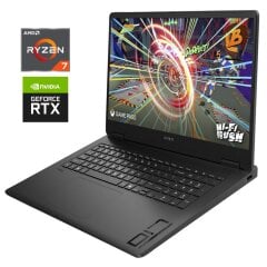 Игровой ноутбук HP Omen 17 17-db0179ng / 17.3" (1920x1080) IPS / AMD Ryzen 7 8845HS (8 (16) ядер по 3.8 - 5.1 GHz) / 16 GB DDR5 / 1000 GB SSD M.2 / nVidia GeForce RTX 4070, 8 GB GDDR6, 128-bit / WebCam / Win 11 Home