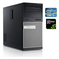 Игровой ПК Dell Optiplex 990 Tower / Intel Core i5-2400 (4 ядра по 3.1 - 3.4 GHz) / 16 GB DDR3 / 120 GB SSD + 500 GB HDD / nVidia GeForce GTX 745, 4 GB GDDR3, 128-bit / DVD-ROM / Win 10 Pro + Кабель питания