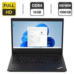 Ноутбук Lenovo ThinkPad E490 / 14" (1920x1080) TN / Intel Core i5-8265U (4 (8) ядра по 1.6 - 3.9 GHz) / 16 GB DDR4 / 1000 GB SSD M.2 NEW / Intel UHD Graphics / WebCam / HDMI / Windows 11 Pro