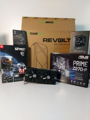 Ігровий ПК GameMax Revolt ARGB Tower / Intel Core i7-7700 (4 (8) ядра по 3.6 - 4.2 GHz) / 32 GB DDR4 / 256 GB SSD M.2 + 480 GB SSD + 500 GB HDD / AMD Radeon RX 570, 8 GB GDDR5, 256-bit / 850W