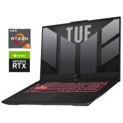 Игровой ноутбук Б-класс Asus TUF Gaming A17 FA707RE / 17.3" (1920x1080) IPS / AMD Ryzen 5 6600H (6 (12) ядер по 3.3 - 4.5 GHz) / 16 GB DDR5 / 512 GB SSD NVMe / nVidia GeForce RTX 3050 Ti, 4 GB GDDR6, 128-bit / WebCam