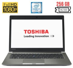 Ультрабук Б-клас Toshiba Portege Z30-C / 13.3" (1920x1080) IPS / Intel Core i7-6600U (2 (4) ядра по 2.6 - 3.4 GHz) / 8 GB DDR3 / 256 GB SSD M.2 / Intel HD Graphics 520 / WebCam / HDMI
