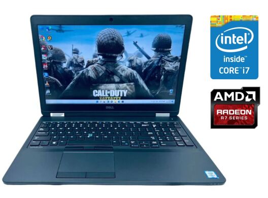 Игровой ноутбук Б-класс Dell Latitude E5570 / 15.6" (1920x1080) IPS Touch / Intel Core i7-6820HQ (4 (8) ядра по 2.7 - 3.6 GHz) / 16 GB DDR4 / 512 GB SSD / AMD Radeon R7 M370, 2 GB GDDR5, 128-bit / WebCam / Win 10 Pro Игровой ноутбук Б-класс Dell Latitude E5570 / 15.6" (1920x1080) IPS Touch / Intel Core i7-6820HQ (4 (8) ядра по 2.7 - 3.6 GHz) / 16 GB DDR4 / 512 GB SSD / AMD Radeon R7 M370, 2 GB GDDR5, 128-bit / WebCam / Win 10 Pro