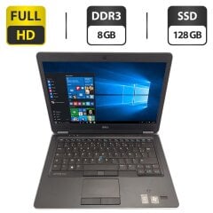 Ноутбук Б-класс Dell Latitude E7440 / 14" (1920x1080) IPS / Intel Core i5-4310U (2 (4) ядра по 2.0 - 3.0 GHz) / 8 GB DDR3 / 128 GB SSD / Intel HD Graphics 4400 / WebCam
