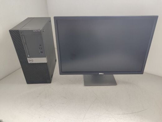 Комплект ПК: комп'ютер Dell OptiPlex 7050 Tower / Intel Core i5-7400 (4 ядра по 3.0 - 3.5 GHz) / 16 GB DDR4 / 256 GB SSD / Intel HD Graphics 630 / DVD-ROM + Монітор Dell P2217 / 22" (1680x1050) TN / Клавіатура та мишка