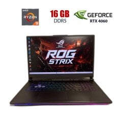 Ігровий ноутбук Б-клас Asus ROG Strix G17 G713PV / 17.3" (1920x1080) IPS / AMD Ryzen 9 7845HX (12 (24) ядер по 3 - 5.2 GHz) / 16 GB DDR5 / 512 GB SSD / nVidia GeForce RTX 4060, 8 GB GDDR6, 128-bit / WebCam