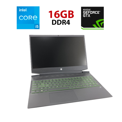 Игровой ноутбук HP Pavilion 15-dk1045 / 15.6" (1920х1080) IPS / Intel Core i5-10300H (4 (8) ядра по 2.5 - 4.5 GHz) / 16 GB DDR4 / 512 GB SSD / nVidia GeForce GTX 1650 Ti, 4 GB GDDR6, 128-bit / WebCam / USB 3.0 / HDMI