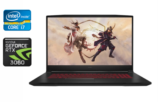 Игровой ноутбук MSI MS-17L3 / 17.3" (1920x1080) IPS / Intel Core i7-12700H (14 (20) ядер по 3.5 - 4.7 GHz) / 16 GB DDR4 / 512 GB SSD / nVidia GeForce RTX 3060, 6 GB GDDR6, 192-bit / WebCam / Windows 11