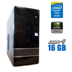 Ігровий ПК HP Z240 Tower / Intel Xeon E3-1245 v5 (4 (8) ядра по 3.5 - 3.9 GHz) / 16 GB DDR4 / 256 GB SSD M.2 / nVidia Tesla K20m, 5 GB GDDR5, 320-bit / 420W