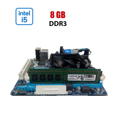 Комплект: материнська плата Gigabyte GA-H61N-D2V / LGA1155 / Intel Core i5-2300 (4 ядра по 2.8 - 3.1 GHz) / 8 GB DDR3 / Intel HD Graphics 2000 + Кулер