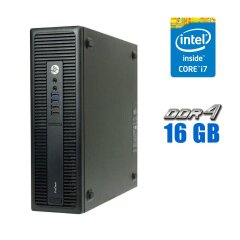 Компьютер HP ProDesk 600 G2 SFF / Intel Core i7-6700 (4 (8) ядра по 3.4 - 4.0 GHz) / 16 GB DDR4 / 120 GB SSD + 500 GB HDD / Intel HD Graphics 530