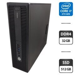 Компьютер HP ProDesk 600 G2 SFF / Intel Core i7-6700 (4 (8) ядра по 3.4 - 4.0 GHz) / 32 GB DDR4 / 512 GB SSD / Intel HD Graphics 530