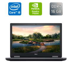 Мобильная рабочая станция Dell Precision 7530 / 15.6" (1920x1080) IPS / Intel Core i9-8950HK (6 (12) ядер по 2.9 - 4.8 GHz) / 16 GB DDR4 / 512 GB SSD / nVidia Quadro P3200, 6 GB GDDR5, 192-bit / WebCam / HDMI