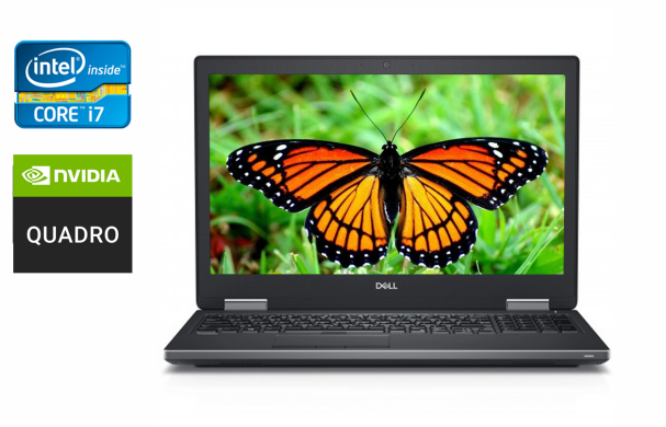 Мобільна робоча станція Dell Precision 7530 / 15.6" (3840x2160) IPS / Intel Core i7-8850H (6 (12) ядра по 2.6 - 4.3 GHz) / 16 GB DDR4 / 512 GB SSD / nVidia Quadro P2000, 4 GB GDDR5, 128-bit / WebCam / HDMI Мобільна робоча станція Dell Precision 7530 / 15.6" (3840x2160) IPS / Intel Core i7-8850H (6 (12) ядра по 2.6 - 4.3 GHz) / 16 GB DDR4 / 512 GB SSD / nVidia Quadro P2000, 4 GB GDDR5, 128-bit / WebCam / HDMI