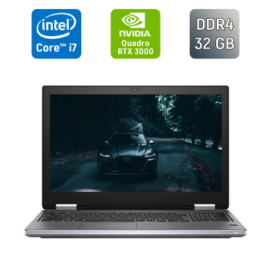 Мобільна робоча станція Dell Precision 7540 / 15.6" (1920x1080) IPS / Intel Core i7-9850H (6 (12) ядер по 2.6 - 4.6 GHz) / 32 GB DDR4 / 512 GB SSD / nVidia Quadro RTX 3000, 6 GB GDDR6, 192-bit / TouchID / WebCam / Windows 10