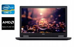 Мобільна робоча станція Dell Precision 7730 / 17.3" (1920x1080) IPS / Intel Core i7-8750H (6 (12) ядра по 2.2 - 4.1 GHz) / 16 GB DDR4 / 512 GB SSD / AMD Radeon Pro WX 7100, 8 GB GDDR5, 256-bit / HDMI