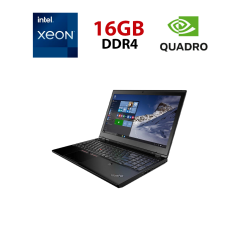 Мобільна робоча станція Lenovo ThinkPad P50 / 15.6" (1920x1080) IPS / Intel Xeon E3-1505M v5 (4 (8) ядра по 2.8 - 3.7 GHz) / 16 GB DDR4 / 128 GB SSD + 256 GB SSD / nVidia Quadro M2000M, 4 GB GDDR5, 128-bit / WebCam