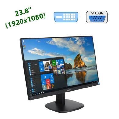 Монітор Philips 243V / 23.8" (1920x1080) IPS / 1x HDMI, 1x DVI, 1x VGA, 2x Audio / 2x 2W / VESA 100x100 Монітор Philips 243V / 23.8" (1920x1080) IPS / 1x HDMI, 1x DVI, 1x VGA, 2x Audio / 2x 2W / VESA 100x100