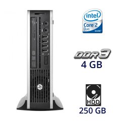 Неттоп HP Compaq 8000 Elite Slim / Intel Core 2 Duo E4700 (2 ядра по 2.6 GHz) / 4 GB DDR3 / 250 GB HDD / Intel GMA 4500