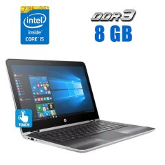 Ноутбук-трансформер Б-клас HP Pavilion X360 Convertible / 13.3" (1366x768) IPS Touch / Intel Core i5-7200U (2 (4) ядра по 2.5 - 3.1 GHz) / 8 GB DDR3 / 120 GB SSD / Intel HD Graphics 620