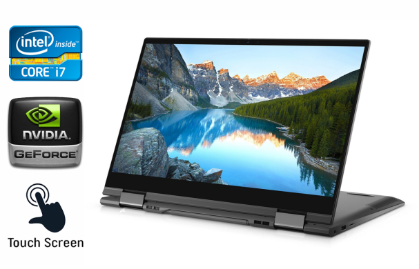 Ноутбук-трансформер Dell Inspiron 7506 / 15.6" (3840x2160) IPS Touch / Intel Core i7-10510U (4 (8) ядра по 1.8 - 4.9 GHz) / 16 GB DDR4 / 512 GB SSD / nVidia GeForce MX330, 2 GB GDDR5, 64-bit / WebCam / TouchID / Windows 10