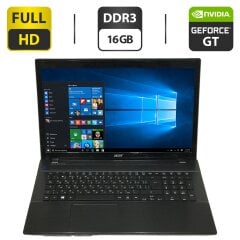 Ноутбук Acer Aspire V3-772G / 17.3" (1920x1080) TN / Intel Core i7-4702MQ (4 (8) ядра по 2.2 - 3.2 GHz) / 16 GB DDR3 / 60 GB SSD + 512 GB SSD + 1000 GB HDD / nVidia GeForce GT 750M, 2 GB GDDR5, 128-bit / WebCam / DVD-ROM