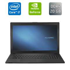 Ноутбук Asus Pro P2540U / 15.6" (1920x1080) IPS / Intel Core i7-8550U (4 (8) ядра по 1.8 - 4.0 GHz) / 20 GB DDR4 / 256 GB SSD + 500 GB HDD / nVidia GeForce MX110, 2 GB GDDR5, 64-bit / WebCam / TouchID / Windows 10