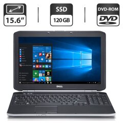 Ноутбук Б-клас Dell Latitude E5530 / 15.6" (1366x768) TN / Intel Core i5-3230M (2 (4) ядра по 2.6 - 3.2 GHz) / 4 GB DDR3 / 120 GB SSD / Intel HD Graphics 4000 / DVD-ROM