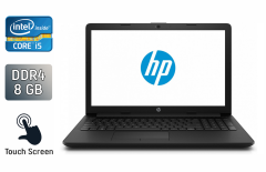 Ноутбук Б-класс HP 15-bs05dx / 15.6" (1366x768) TN Touch / Intel Core i5-7200U (2 (4) ядра по 2.5 - 3.1 GHz) / 8 GB DDR4 / 256 GB SSD / Intel HD Graphics 620 / WebCam / Windows 10