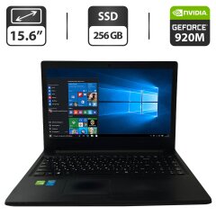 Ноутбук Б-класс Lenovo IdeaPad 100-15IBD / 15.6" (1366x768) TN / Intel Pentium 3825U (2 (4) ядра по 1.9 GHz) / 8 GB DDR4 / 256 GB SSD / nVidia GeForce 920M, 1 GB GDDR3, 64-bit / WebCam / HDMI