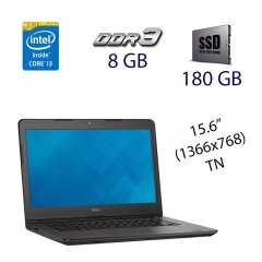 Ноутбук Dell Latitude 3540 / 15.6" (1366x768) TN / Intel Core i3-4030U (2 (4) ядра по 1.9 GHz) / 8 GB DDR3 / 180 GB SSD / WebCam / DVD-RW