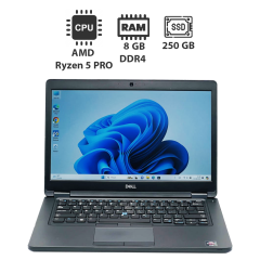 Ноутбук Dell Latitude 5495 / 14" (1920x1080) IPS / AMD Ryzen 5 PRO 2500U (4 (8) ядра по 2.0 - 3.6 GHz) / 8 GB DDR4 / 250 GB SSD / AMD Radeon RX Vega 8 Graphics / WebCam