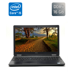 Ноутбук Dell Latitude 5580 / 15.6" (1366x768) TN / Intel Core i5-6300U (2 (4) ядра по 2.4 - 3.0 GHz) / 16 GB DDR4 / 256 GB SSD / Intel HD Graphics 520 / TouchID / WebCam