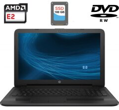 Ноутбук HP 250 G5 / 15.6" (1366x768) TN / AMD E2-7110 (4 ядра по 1.8 GHz) / 8 GB DDR3 / 180 GB SSD / AMD Radeon R2 Graphics / WebCam / DVD-RW / HDMI