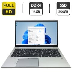 Ноутбук Б-класс HP EliteBook 850 G8 / 15.6" (1920x1080) IPS / Intel Core i5-1145G7 (4 (8) ядра по 4.4 GHz) / 16 GB DDR4 / 256 GB SSD / Intel Iris Xe Graphics / WebCam