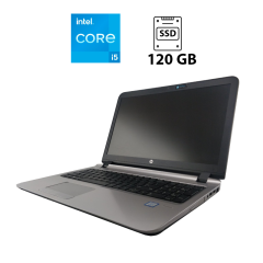Ноутбук HP ProBook 450 G3 / 15.6" (1366x768) TN / Intel Core i5-6200U (2 (4) ядра по 2.3 - 2.8 GHz) / 8 GB DDR4 / 120 GB SSD / Intel HD Graphics 520 / WebCam