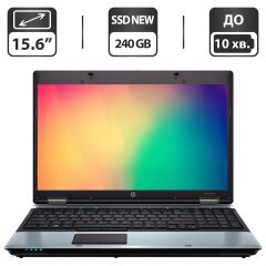 Ноутбук HP ProBook 6555b / 15.6" (1366x768) TN / AMD Turion II P520 (2 ядра по 2.3 GHz) / 4 GB DDR3 / 240 GB SSD NEW / AMD Radeon HD 4200 Graphics / DVD-ROM / Windows 10 Pro
