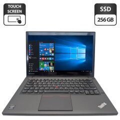 Ноутбук Lenovo ThinkPad T440s / 14" (1920x1080) IPS Touch / Intel Core i7-4600U (2 (4) ядра по 2.1 - 3.3 GHz) / 8 GB DDR3 / 256 GB SSD / Intel HD Graphics 4400 / WebCam